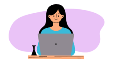 A person on the computer 